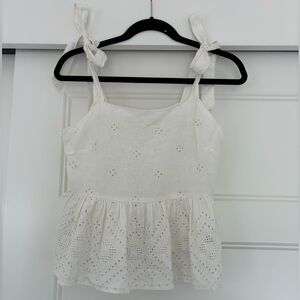 Madewell White Crop Top